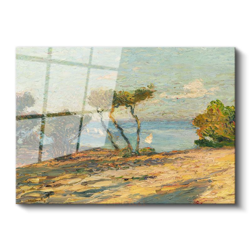 Claude Monet - Akdeniz Kıyısı Manzarası Cam Tablo