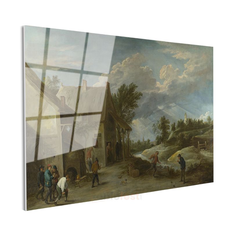 David Teniers - Köy Hayatı Cam Tablo