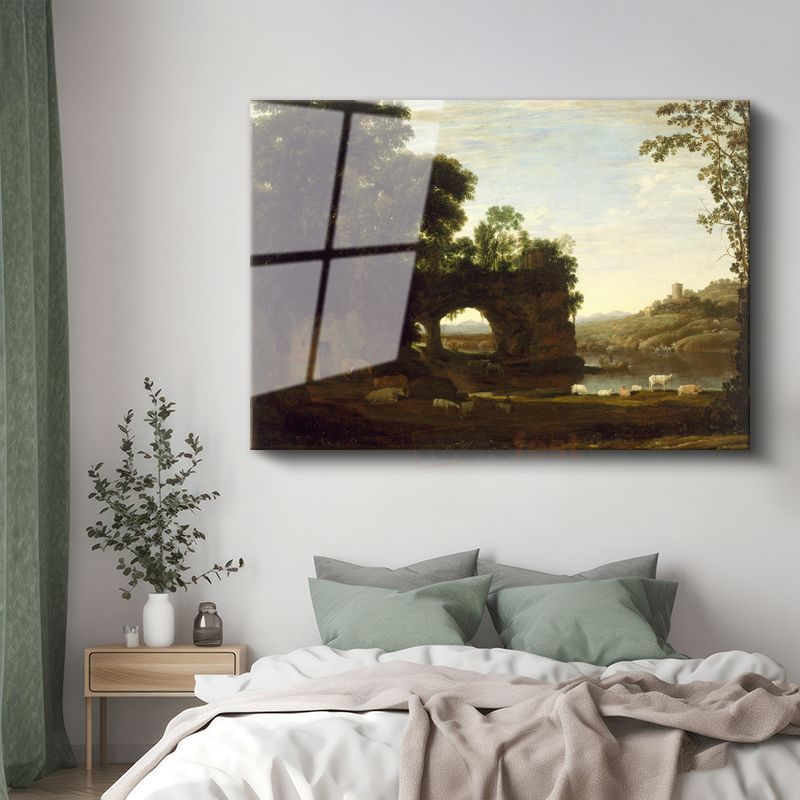 Claude Lorrain - Pastoral Manzara Cam Tablo