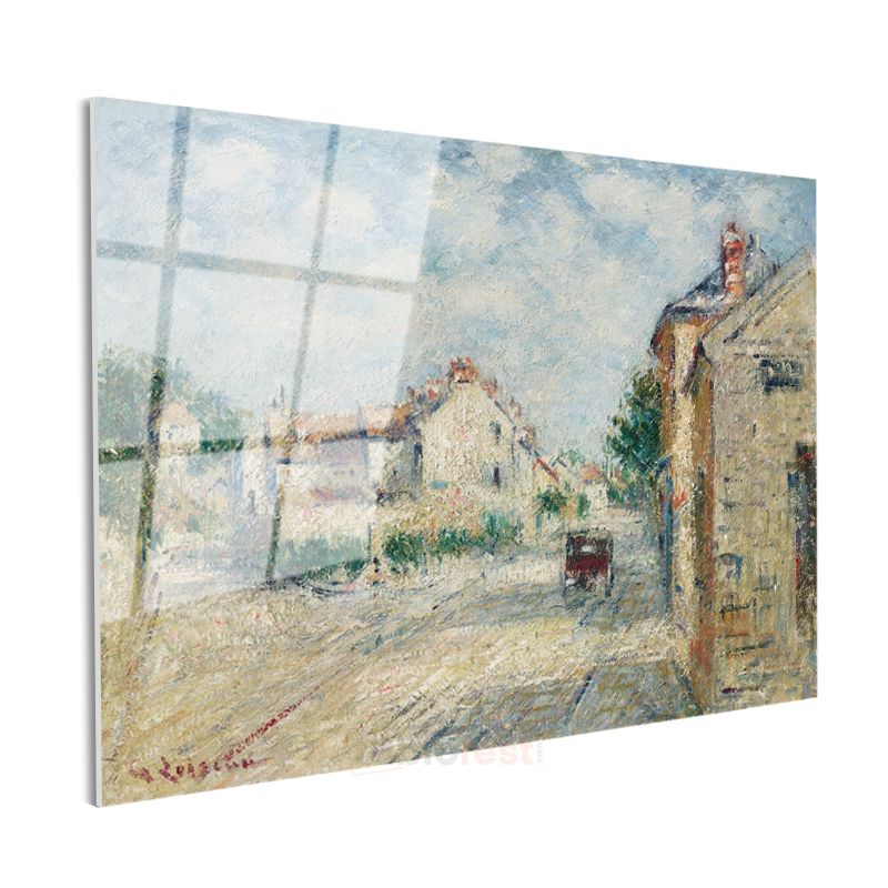 Gustave Loiseau - Fransız Köyü Manzarası Cam Tablo