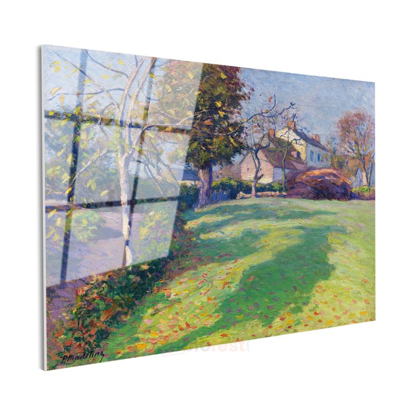 Henri Martin - Sonbahar Bahçesi Cam Tablo
