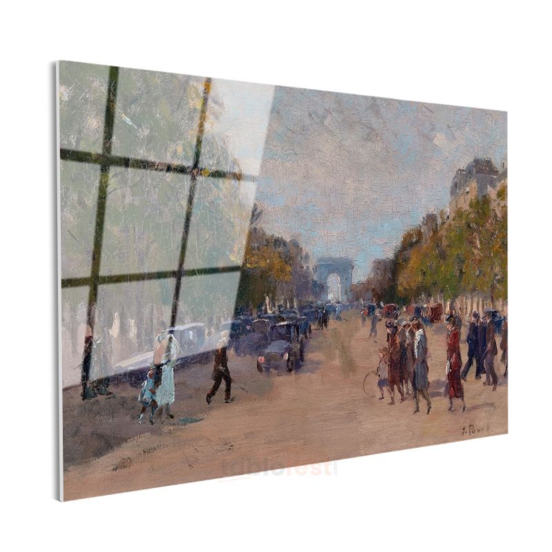 Jean Béraud - Champs-Élysées Bulvarı Cam Tablo