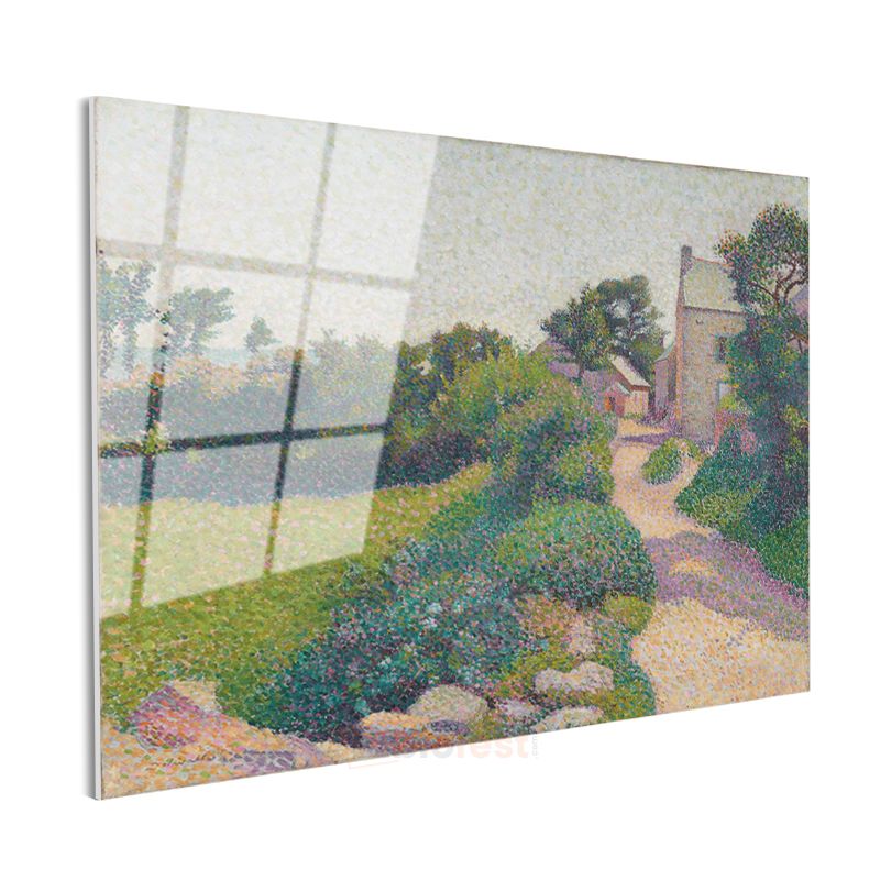 Charles Angrand - Kır Evi Yolu Cam Tablo