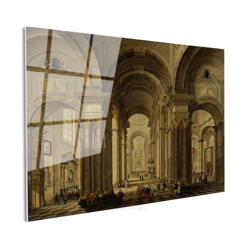 Giovanni Paolo Panini - Katedral İç Mekanı Cam Tablo
