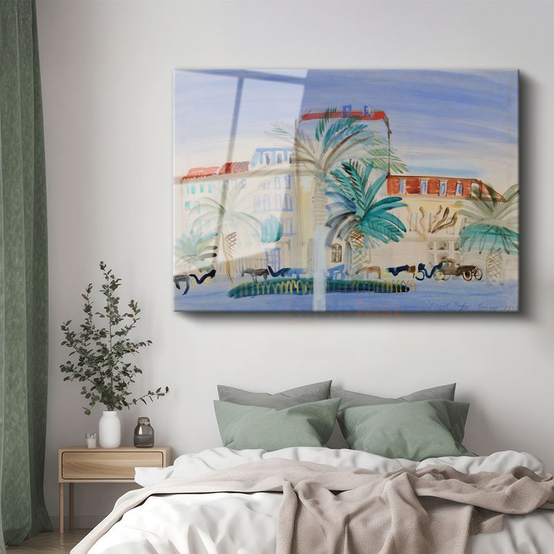 Raoul Dufy - Cannes Manzarası Cam Tablo