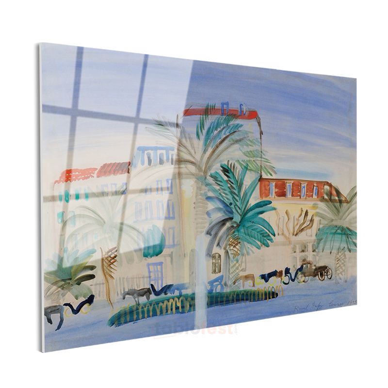 Raoul Dufy - Cannes Manzarası Cam Tablo