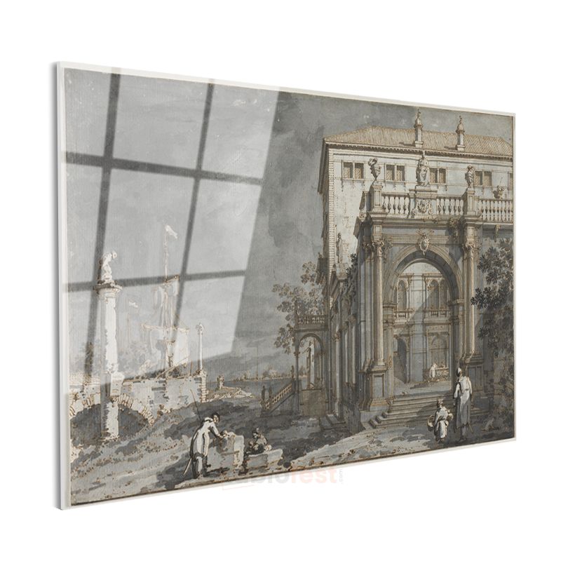 Canaletto - Venedik Sarayı Cam Tablo