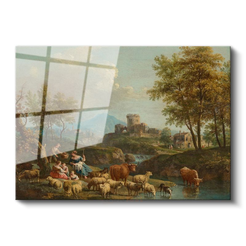Nicolas Poussin - Pastoral Manzara Cam Tablo