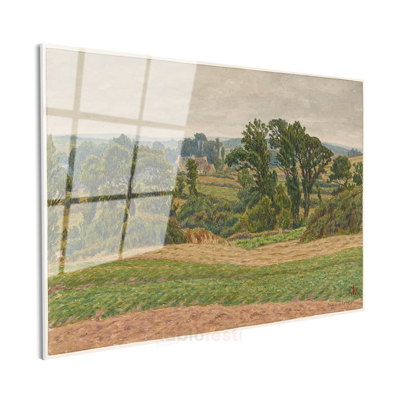 Camille Pissarro - Kırsal Manzara Cam Tablo
