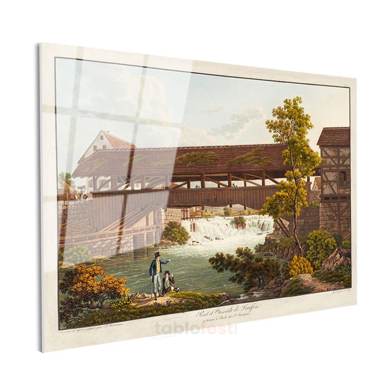 Carl Bleuler - Laufenburg Köprüsü Cam Tablo