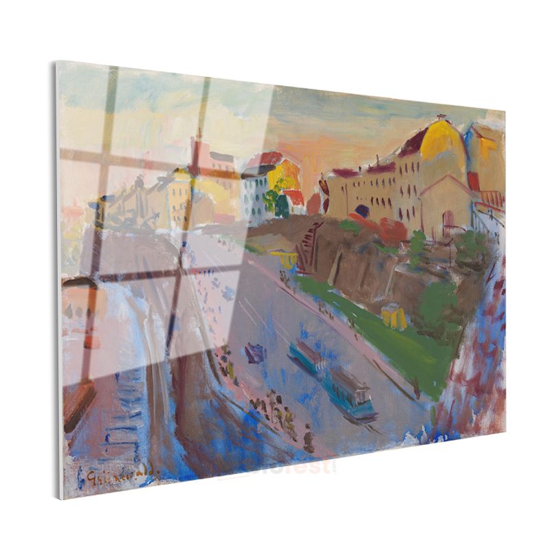Alexej von Jawlensky - Şehir Manzarası Cam Tablo