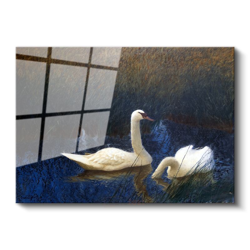 Bruno Liljefors - Swans Cam Tablo