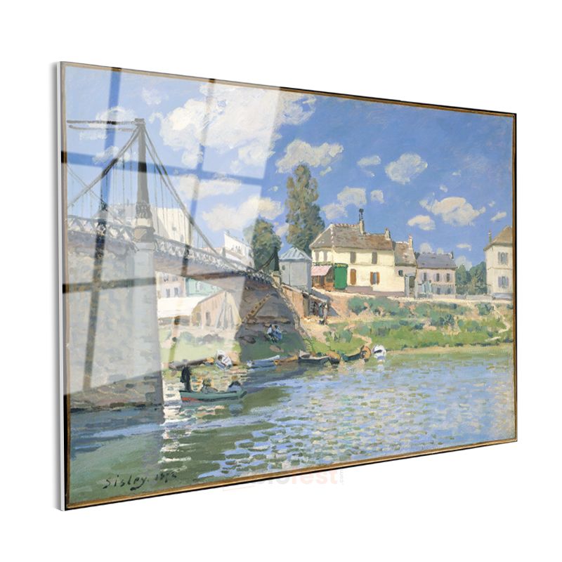 Alfred Sisley - The Bridge at Villeneuve-la-Garenne Cam Tablo