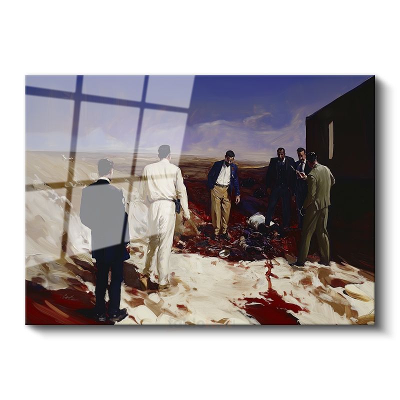 Michael Borremans - Çöl İncelemesi Cam Tablo