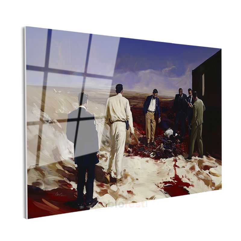 Michael Borremans - Çöl İncelemesi Cam Tablo