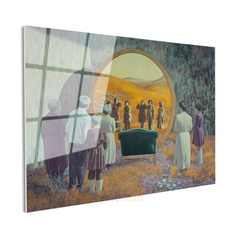 René Magritte - Belleğin Penceresi Cam Tablo