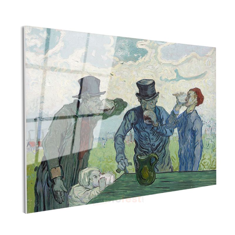 Vincent van Gogh - İçki İçenler Cam Tablo