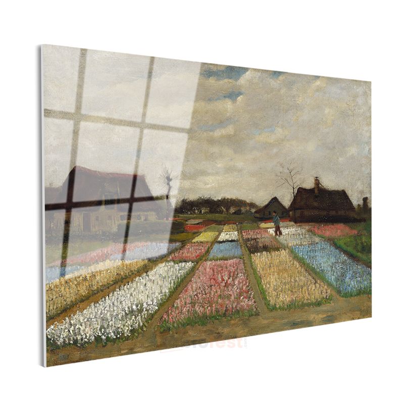 Vincent van Gogh - Lale Tarlaları Cam Tablo