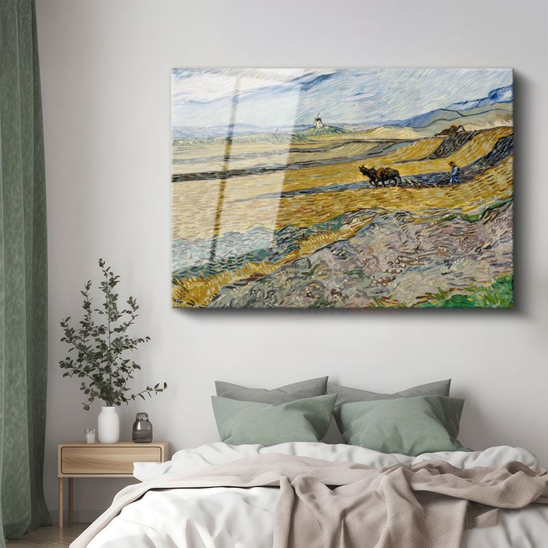 Vincent van Gogh - Saban Süren Çiftçi Cam Tablo