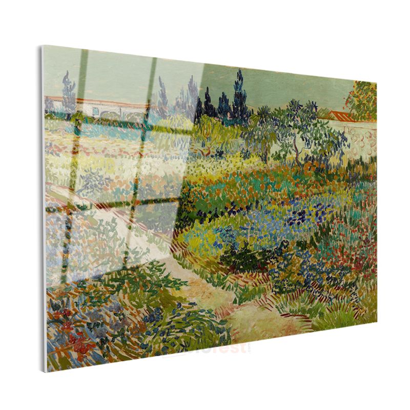 Vincent van Gogh - Çiçek Bahçesi Cam Tablo