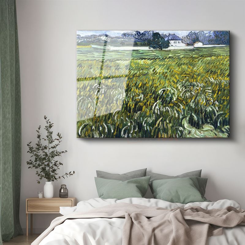 Vincent van Gogh - Buğday Tarlası Cam Tablo
