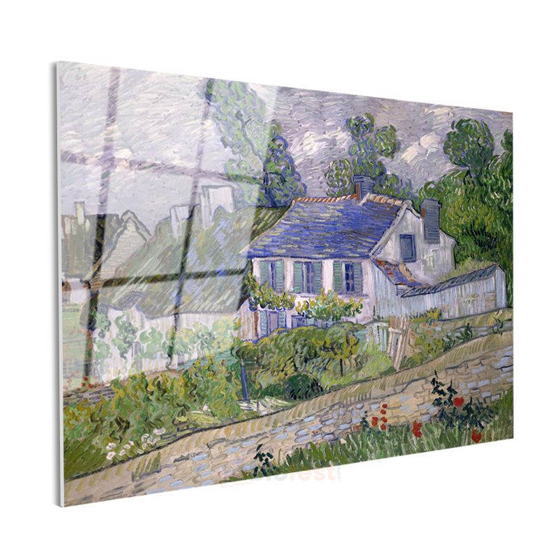 Vincent van Gogh - Auvers'de Köy Evi Cam Tablo