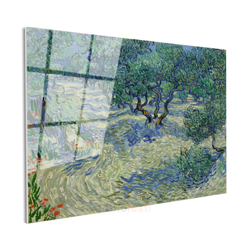 Vincent van Gogh - Zeytin Bahçesi Cam Tablo
