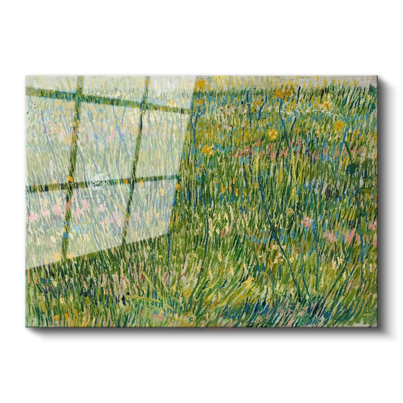 Vincent van Gogh - Çiçekli Çayır Cam Tablo