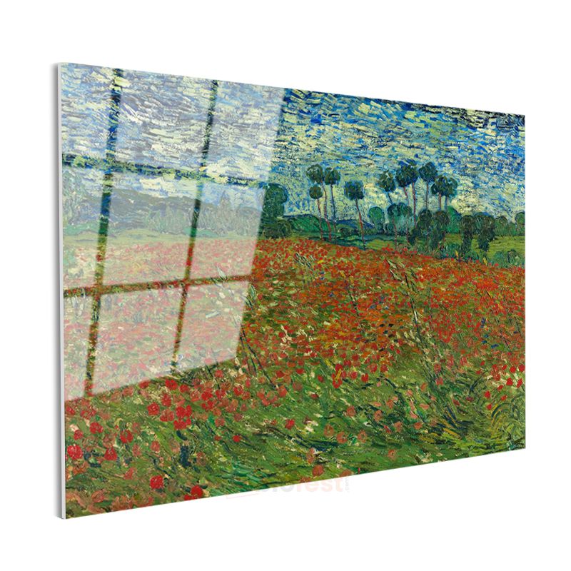 Vincent van Gogh - Gelincik Tarlası Cam Tablo