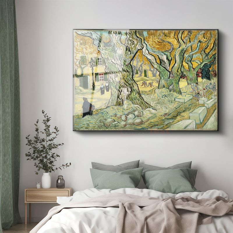 Vincent van Gogh - Yol İşçileri Cam Tablo