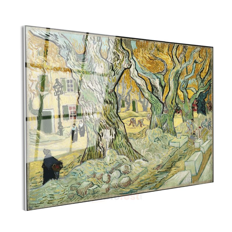 Vincent van Gogh - Yol İşçileri Cam Tablo