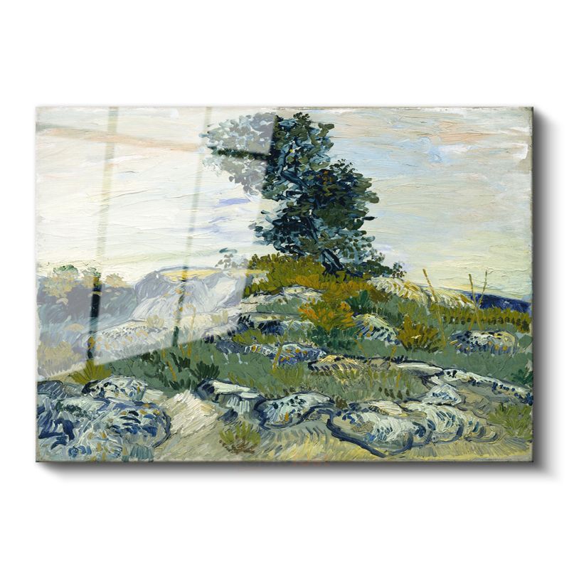 Vincent van Gogh - Kayalık Manzara Cam Tablo
