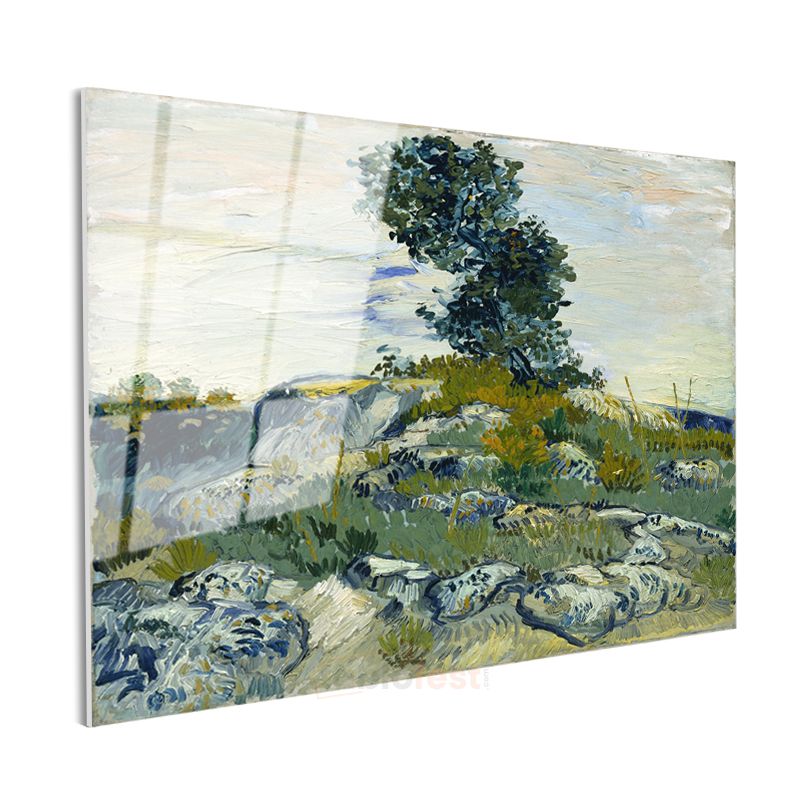 Vincent van Gogh - Kayalık Manzara Cam Tablo
