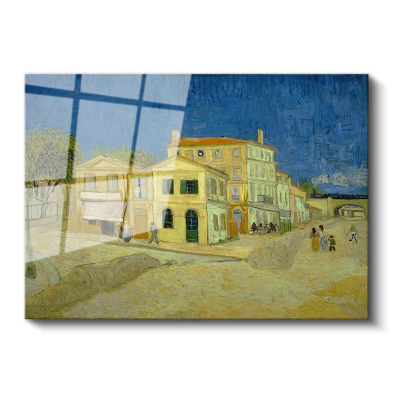 Vincent van Gogh - Arles'te Sarı Ev Cam Tablo
