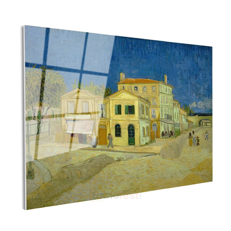 Vincent van Gogh - Arles'te Sarı Ev Cam Tablo