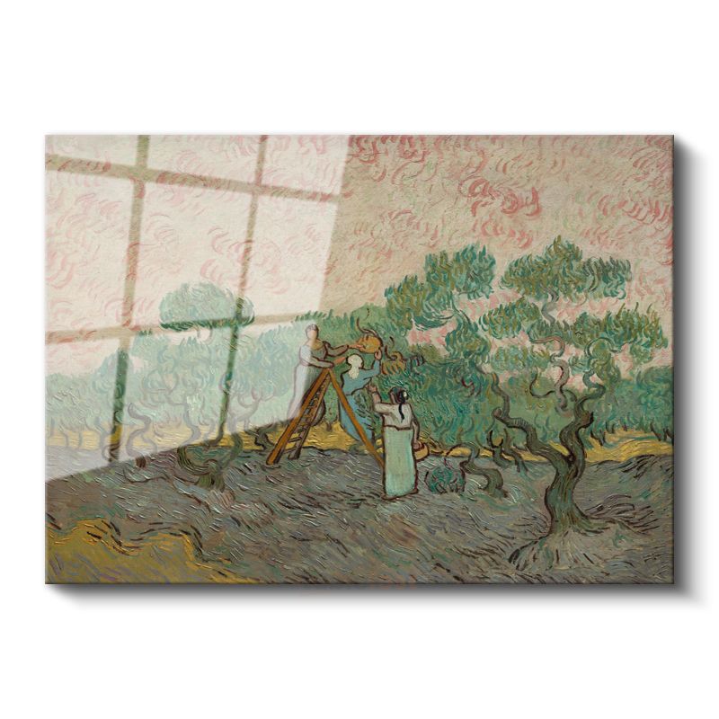 Vincent van Gogh - Zeytin Toplayan Kadınlar Cam Tablo