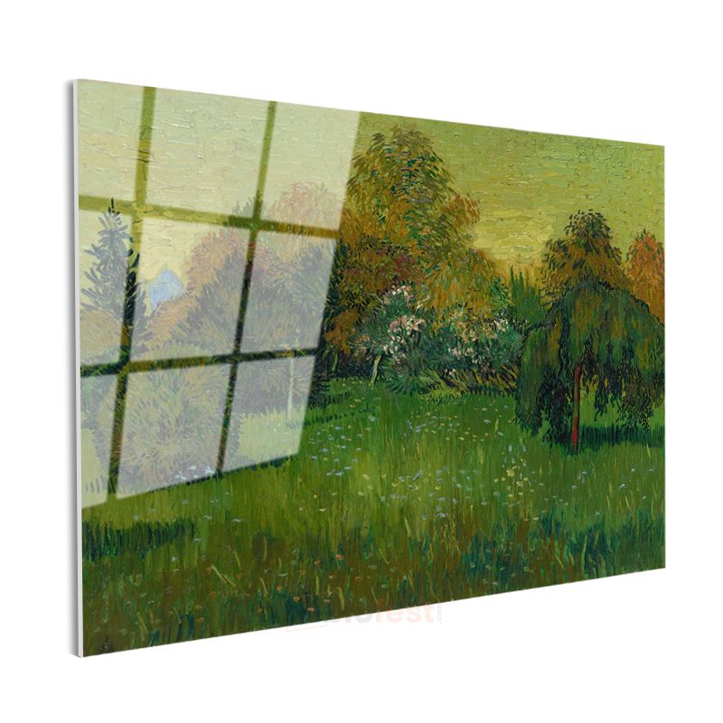 Vincent van Gogh - Bahçe Manzarası Cam Tablo