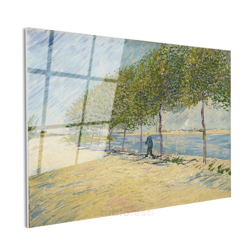 Vincent van Gogh - Seine Nehri Kıyısında Cam Tablo