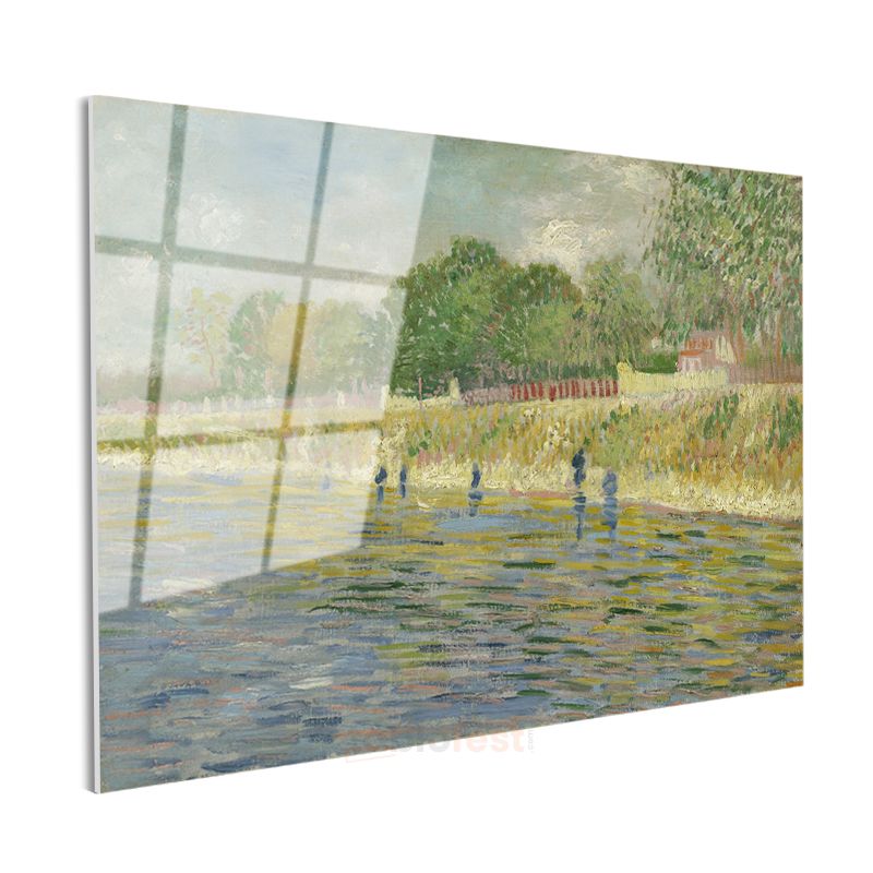Vincent van Gogh - Seine Nehri Kıyısında Balıkçılar Cam Tablo