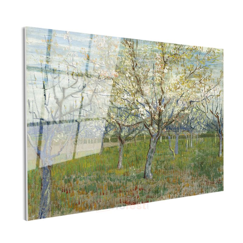 Vincent van Gogh - Çiçek Açan Meyve Bahçesi Cam Tablo