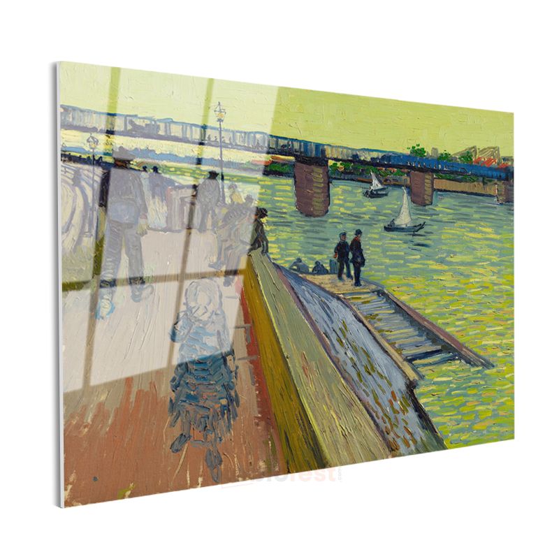Vincent Van Gogh - Trinquetaille Köprüsü Cam Tablo