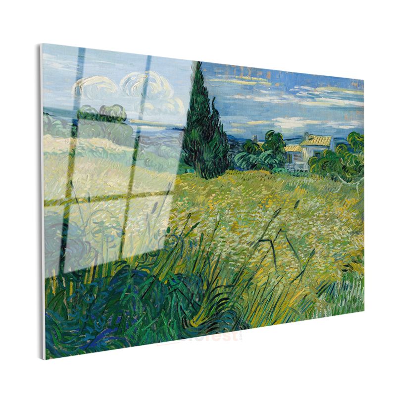 Vincent Van Gogh - Buğday Tarlası ve Servi Cam Tablo