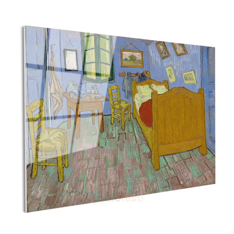 Vincent Van Gogh - Arles'teki Yatak Odası Cam Tablo