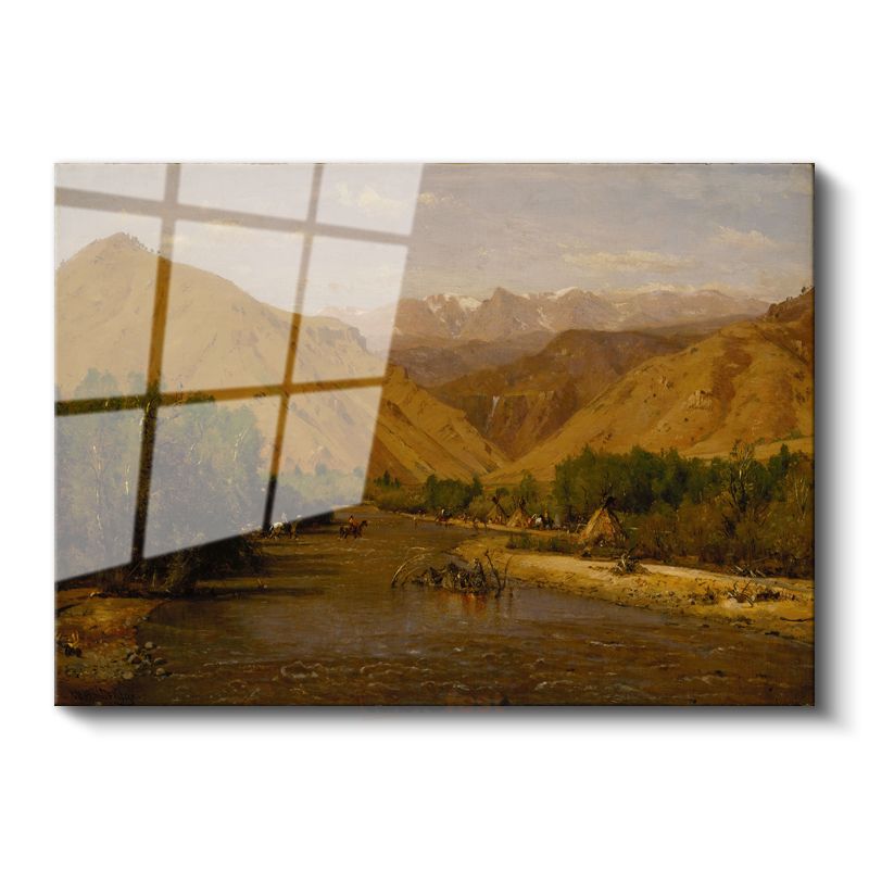 Thomas Moran - Batı Vadisi Cam Tablo