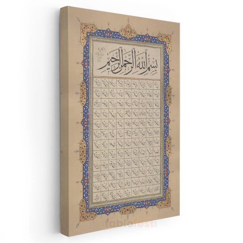 Besmele - Rahman ve Rahim Olan Allah'ın Adıyla Kanvas Tablo