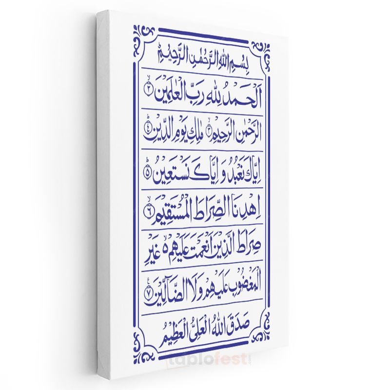 Fatiha Suresi - Kuran'ın Anahtarı Kanvas Tablo