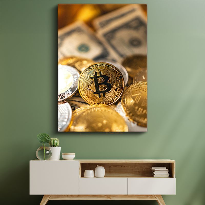 Bitcoin - Dijital Altın Yatırım Dünyası Kanvas Tablo