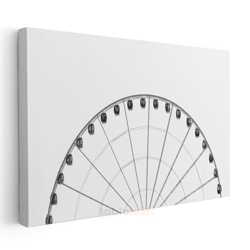 Dönme Dolap - Minimalist Gökyüzü Silueti Kanvas Tablo