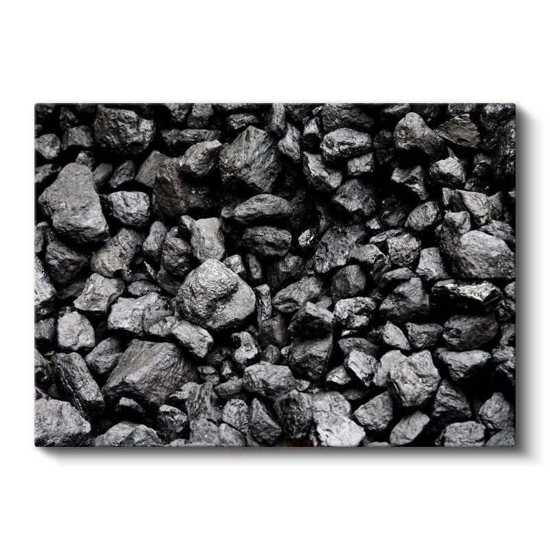 Kömür Taşları - Siyah Dokunun Doğal Güzelliği Kanvas Tablo