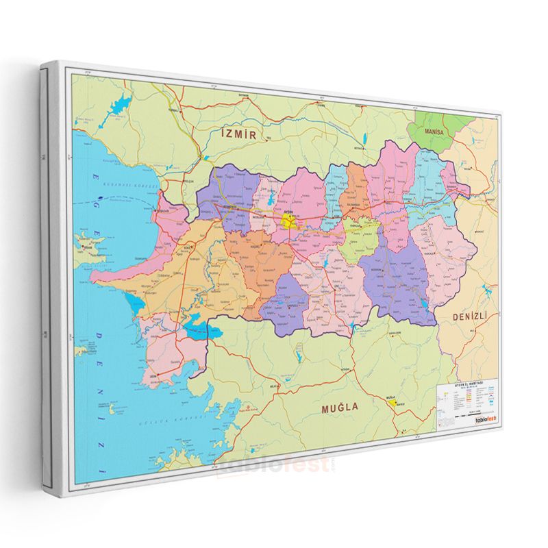 Amasya - İl Haritası Kanvas Tablo